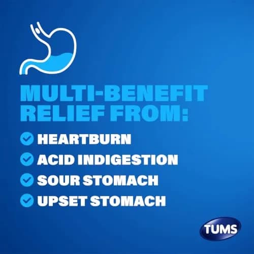 TUMS Smoothies Antacid Tablets 140 Count | Heartburn Relief in Assorted Fruit thumbnail 3