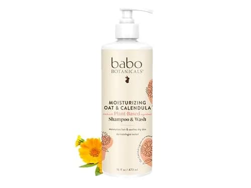 Babo Botanicals Moisturizing Oat & Calendula 2-in-1 Shampoo & Wash 473ml (16 Fl Oz) | Gentle, Vegan Formula for All Ages thumbnail 1