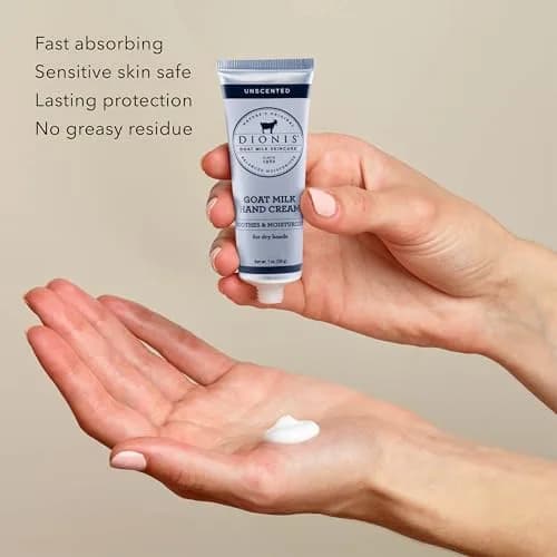 Dionis Goat Milk Hand Cream Unscented 1 oz (29.57 ml) 6-Pack | Nourishes Dry, Cracked Hands thumbnail 3