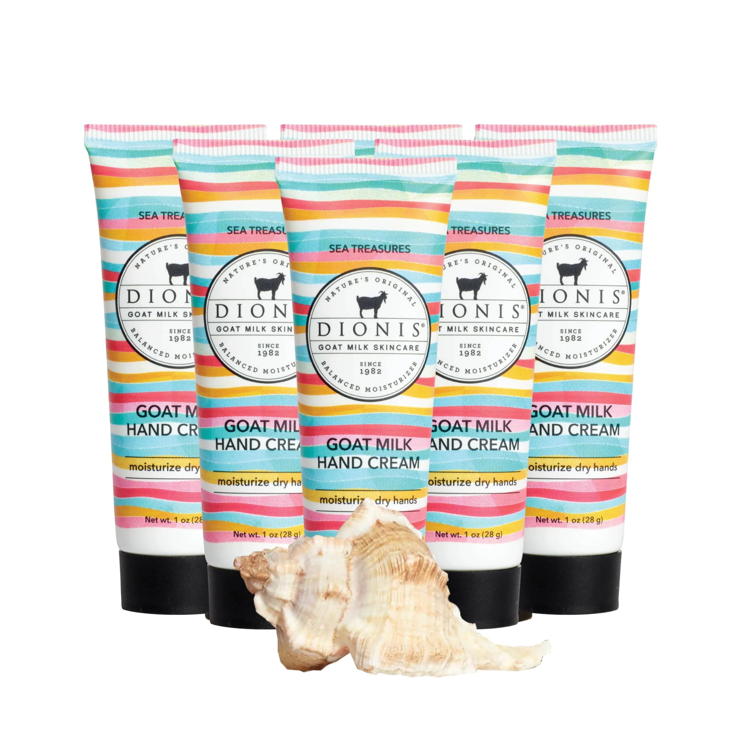 Dionis Goat Milk Hand Cream Unscented 1 oz (29.57 ml) 6-Pack | Nourishes Dry, Cracked Hands — Sea Treasures
