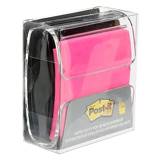 Post-it Pop-up Notes Dispenser, 3x3 in, Black Base Clear Top, Pack Includes Dispenser and 2 Pads of Pop-up Notes | Desk Organizer for Notes & Reminders thumbnail 6