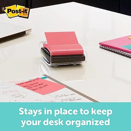Post-it Pop-up Notes Dispenser, 3x3 in, Black Base Clear Top, Pack Includes Dispenser and 2 Pads of Pop-up Notes | Desk Organizer for Notes & Reminders thumbnail 2
