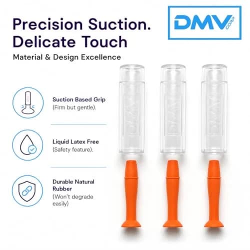 DMV Ultra Contact Lens Remover Tool Applicator Made in USA 3 Pack - Orange | Durable, Safe & Effective for Hard Lenses thumbnail 6