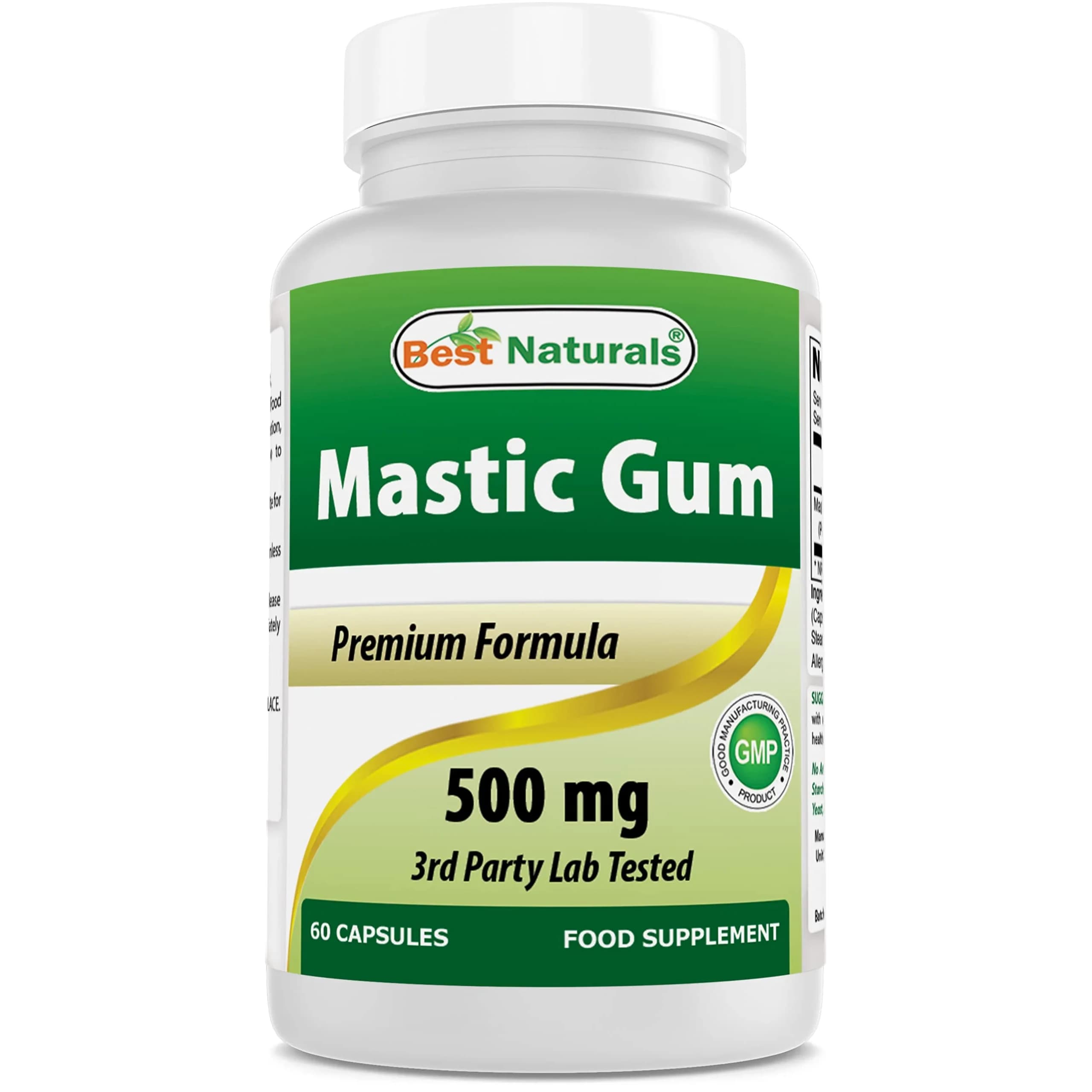 Best Naturals Mastic Gum Capsules 500 mg 60 Count | Supports Gastric Health
