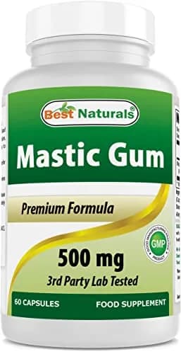 Best Naturals Mastic Gum Capsules 500 mg 60 Count | Supports Gastric Health thumbnail 1