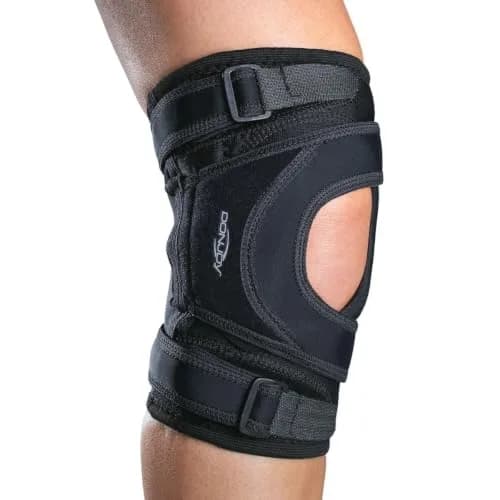 DonJoy Tru-Pull Lite Knee Brace Right Leg Large Black | Patella Stabilizer with Breath-O-Prene Fabric thumbnail 1