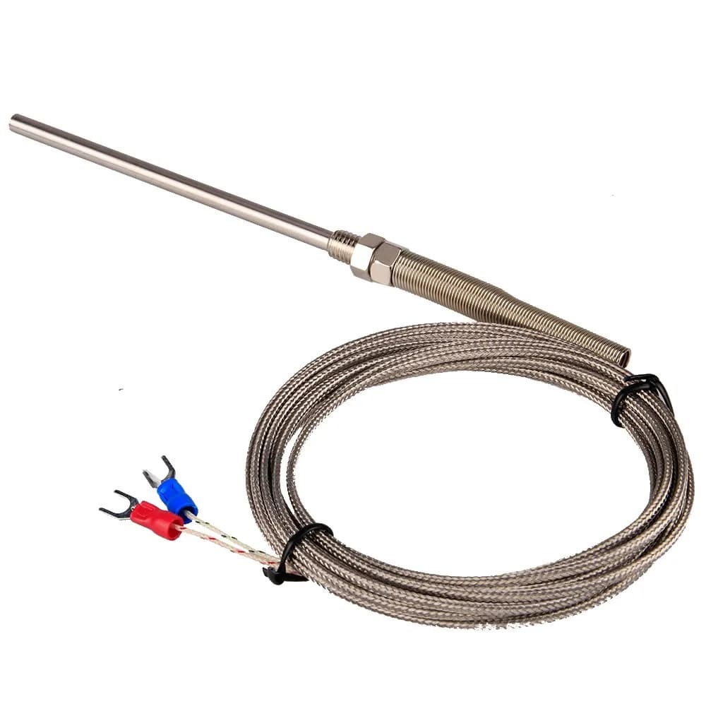 ZJIA K-Type Thermocouple Probe -100°C to 1250°C | 100mm Sensor with Spade Connector - main product image
