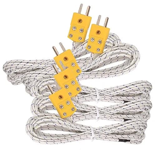 ZJIA K Type Mini-Connector Thermocouple Temperature Probe Sensor 3M (9.8ft) | Measures -50~700°C for Industrial Use thumbnail 1