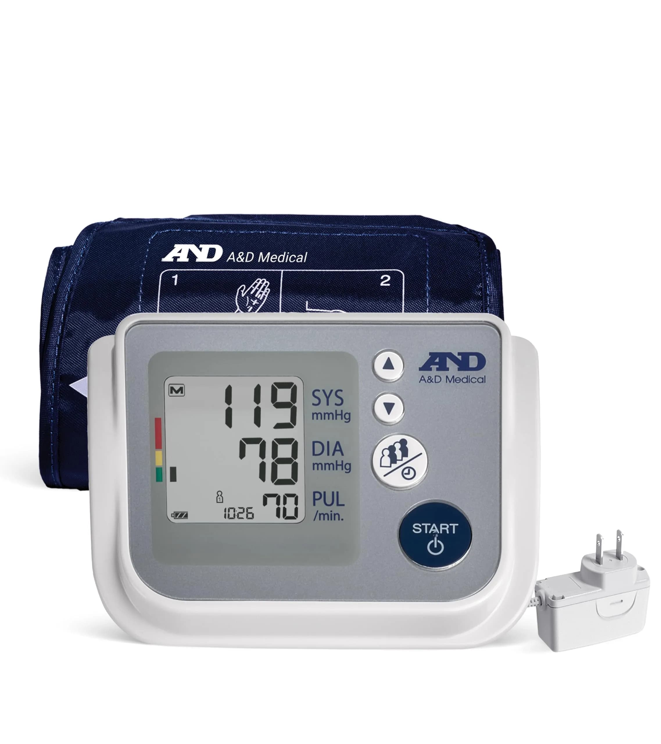 A&D Medical UA-767FAC Automatic Blood Pressure Monitor | 22-42cm Wide Cuff, 4 Users, 60 Readings, AC Adapter - main product image
