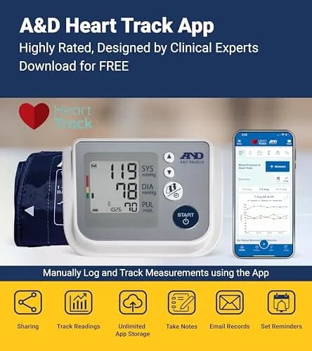 A&D Medical UA-767FAC Automatic Blood Pressure Monitor | 22-42cm Wide Cuff, 4 Users, 60 Readings, AC Adapter thumbnail 8