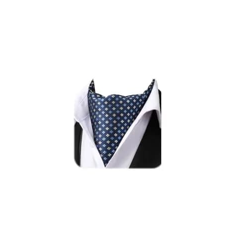 HISDERN Ascot Tie Mens Formal Cravat Ties Floral Paisley Polka Dot Jacquard Self Ascots Cravat Scarf Wedding Party | Elegant & Rich Design thumbnail 1