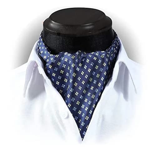 HISDERN Ascot Tie Mens Formal Cravat Ties Floral Paisley Polka Dot Jacquard Self Ascots Cravat Scarf Wedding Party | Elegant & Rich Design thumbnail 8