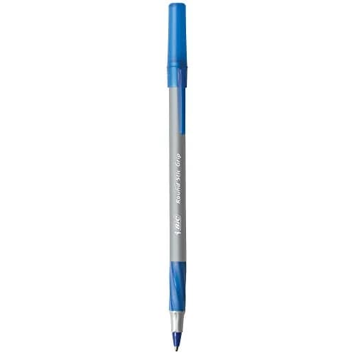 BIC Round Stic Grip Xtra Comfort Ballpoint Pens, Black and Blue Ink, 36-Count | Smooth Ink Flow thumbnail 4