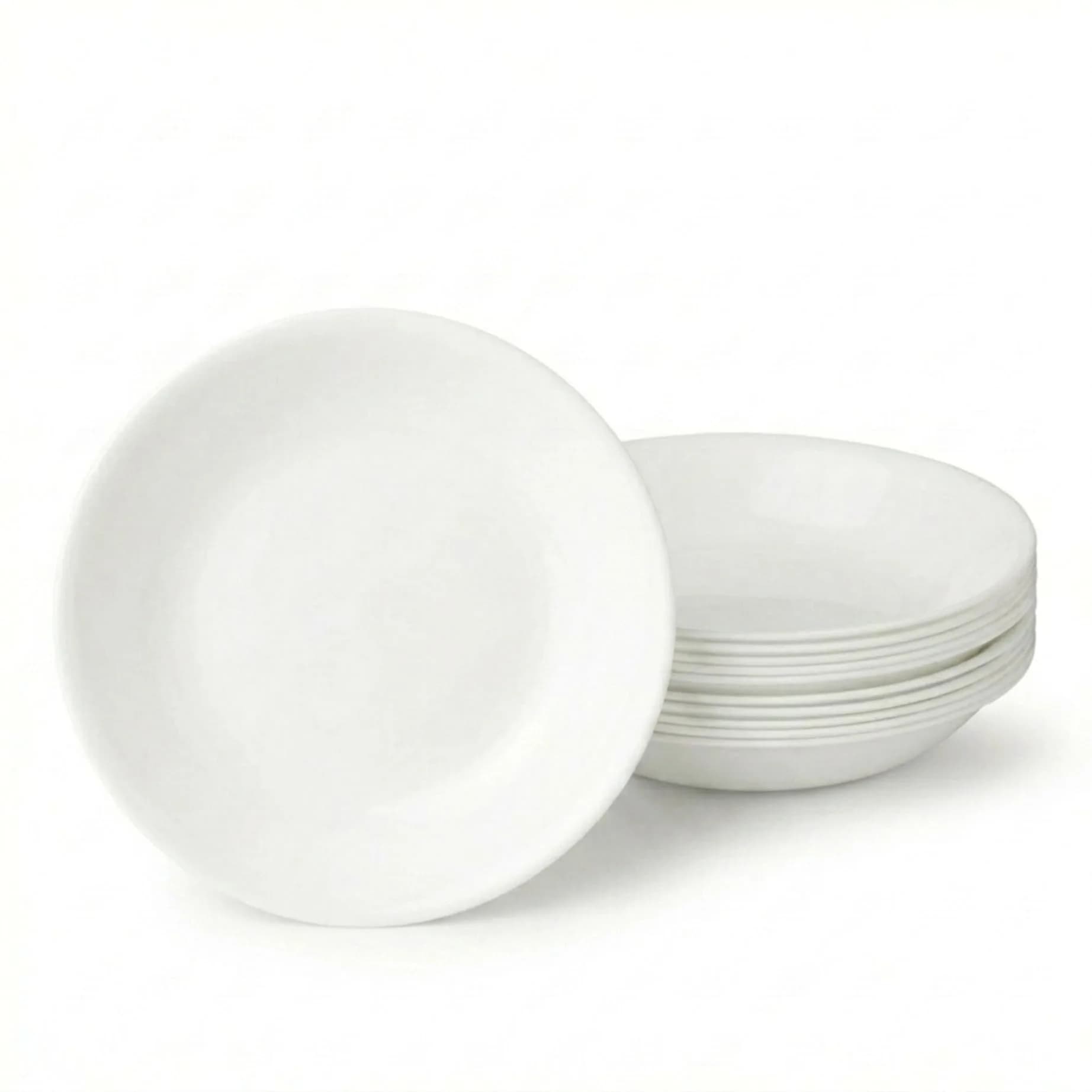 Corelle Vitrelle 6-Piece Winter Frost White Bowl Set 591ml (20-Oz) | Triple Layer Glass, Chip & Break Resistant