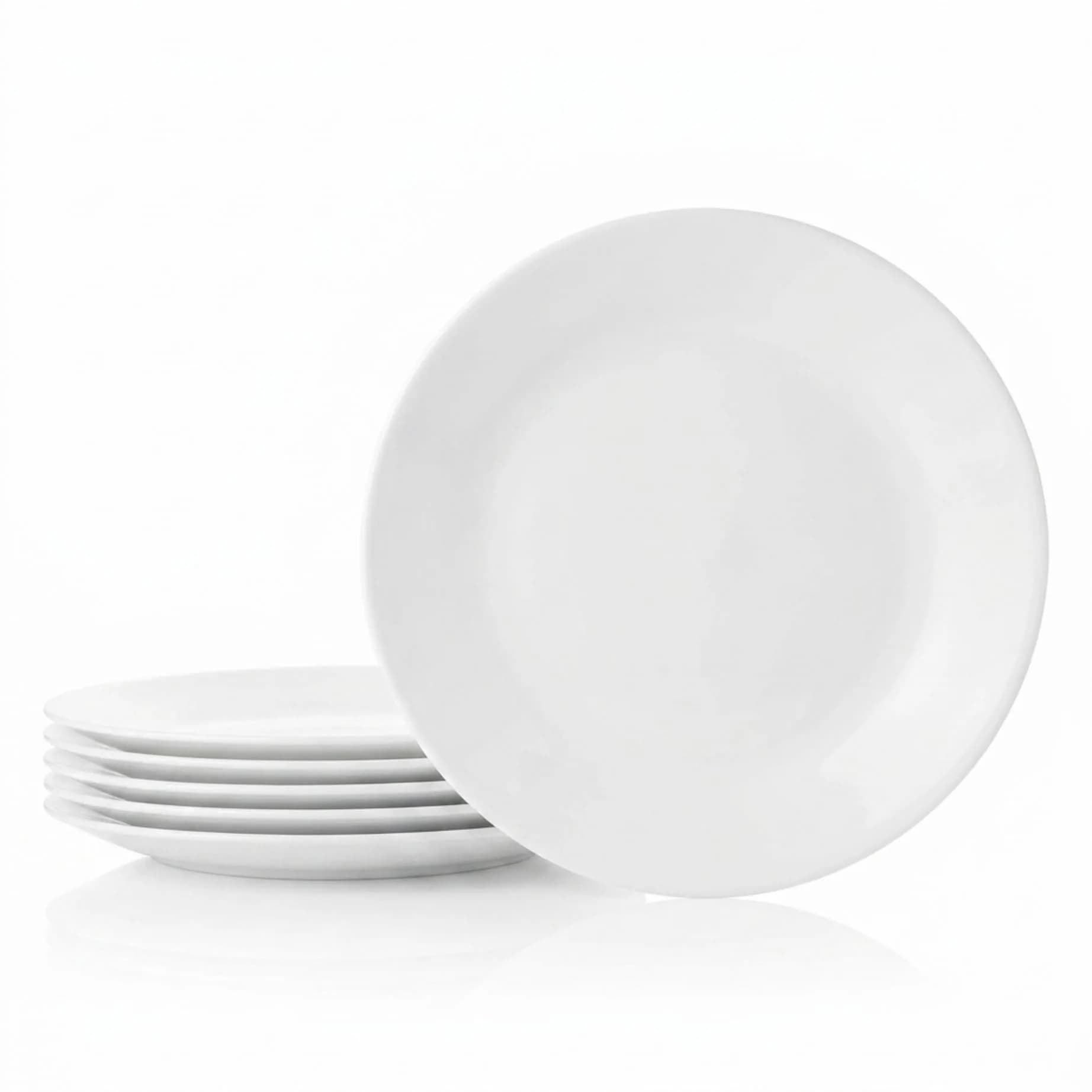 Corelle Winter Frost White Appetizer Plates 17.1cm (6.75-Inch) | Set of 6 Lightweight & Chip-Resistant Round Plates