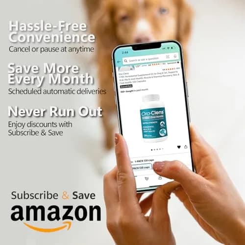Ora-Clens 1-TDC Periodontal Supplement ES for Dog & Cat | Supports Oral, Hip & Joint Health, Skin & Coat, 120 Capsules thumbnail 9