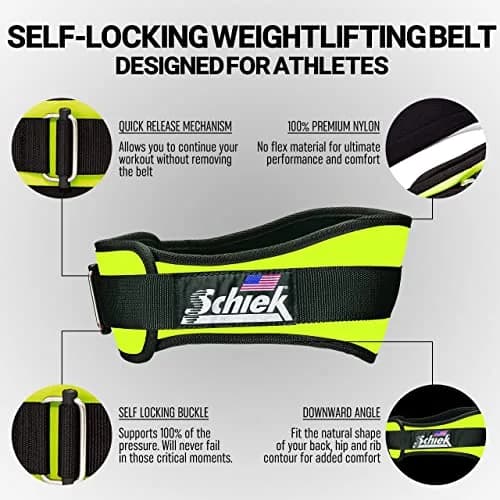 Schiek Sports Model 2004 Nylon 4 3/4" Weight Lifting Belt | Support & Comfort for Heavy Lifts thumbnail 5