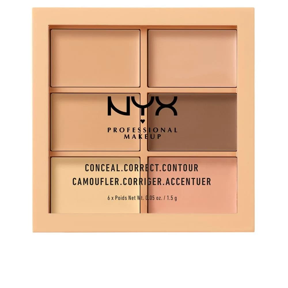 NYX PROFESSIONAL MAKEUP Color Correcting Concealer Palette | 6 Shades for Imperfections — 01 LIGHT