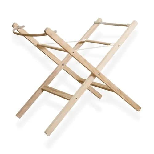CLAIR DE LUNE Folding Moses Basket Stand | Natural Wood, Safe & Foldable for Nursery thumbnail 1