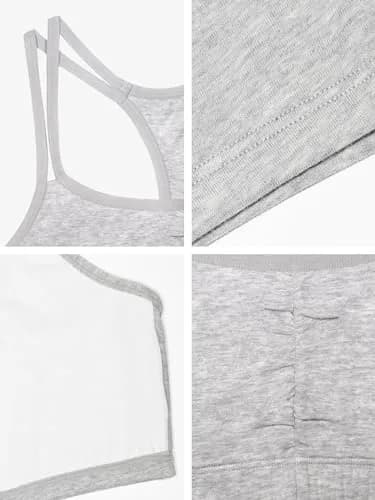 Fruit of the Loom Womens Spaghetti Strap Cotton Sports Bra 3 Pack | All-Day Comfort & Support thumbnail 4