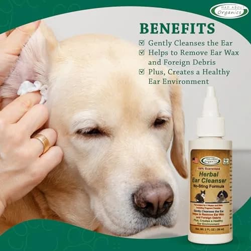 Mad About Organics Herbal Ear Cleanser for Dogs & Cats 2oz | No-Sting Herbal Ear Wash Supports Ear Health thumbnail 3
