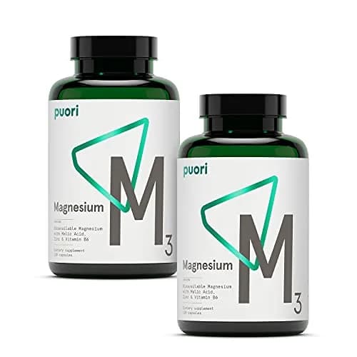 Puori M3 Magnesium Complex Supplement for Men & Women - 240 Vegan Capsules | Supports Energy & Muscle Function thumbnail 1