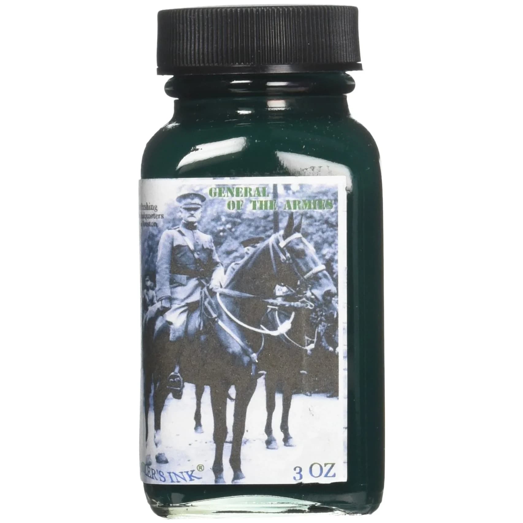 Noodler's Ink General of the Armies Fountain Pen Bottled Ink 88ml (3 oz) | Fades from Green to Calvary Blue - main product image