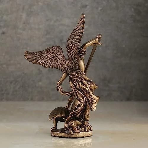 Veronese Design Archangel Saint Michael Slaying Demon Figurine 10.16cm (4 Inch) | Cold Cast Bronze Finish thumbnail 6