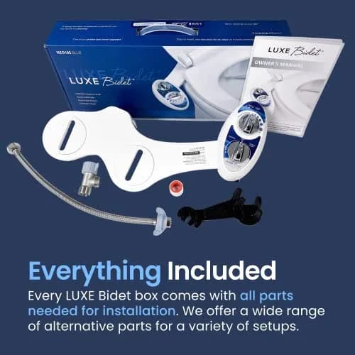 LUXE Bidet NEO 185 Bidet Attachment for Toilet Seat, Blue | Self-Cleaning Dual Nozzle, Adjustable Water Pressure thumbnail 2
