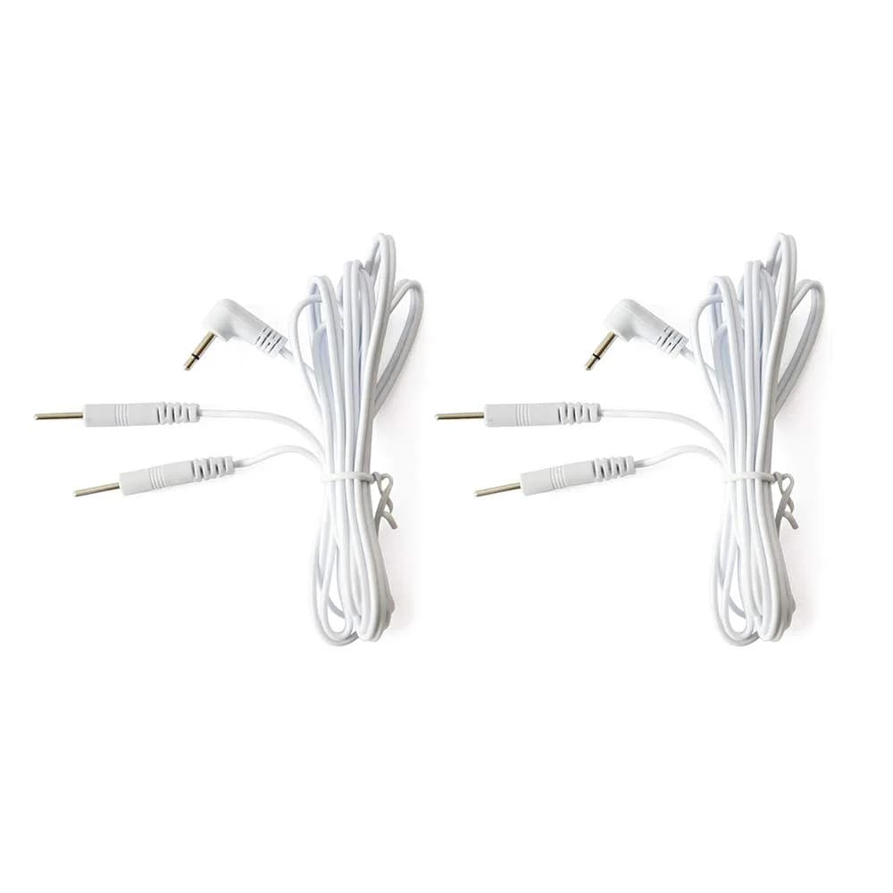 KONMED Tens Unit Cords for Tens/EMS Machine, 2.5mm, 2 pins, 60'' | Durable Electrotherapy Lead Wires - main product image