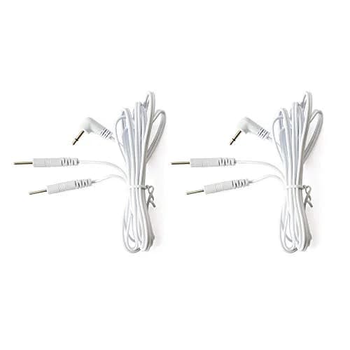 KONMED Tens Unit Cords for Tens/EMS Machine, 2.5mm, 2 pins, 60'' | Durable Electrotherapy Lead Wires thumbnail 1