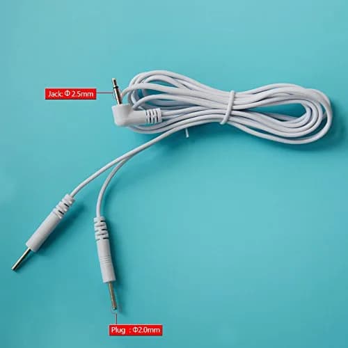 KONMED Tens Unit Cords for Tens/EMS Machine, 2.5mm, 2 pins, 60'' | Durable Electrotherapy Lead Wires thumbnail 3