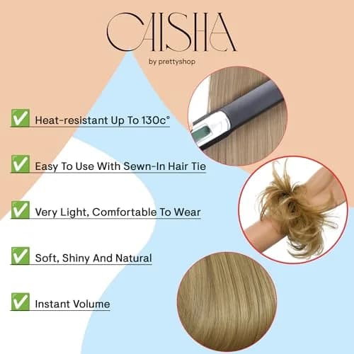 CAISHA Small Scrunchie Bun Chignon Messy Updo Hair Brown Mix G15C | Heat-Resistant Synthetic Hairpiece thumbnail 4