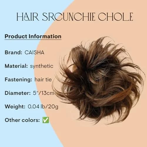 CAISHA Small Scrunchie Bun Chignon Messy Updo Hair Brown Mix G15C | Heat-Resistant Synthetic Hairpiece thumbnail 2