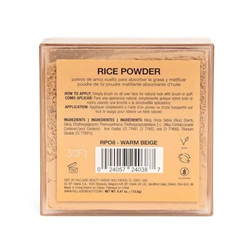 Palladio Rice Powder Loose Setting Powder Warm Beige Pack of 3 | Absorbs Oil & Sets Makeup thumbnail 7