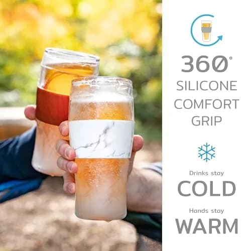 Host Freeze Beer Glasses, 16oz (473ml) Grey Pint Set | Keeps Beer Ice Cold for 2 Hours thumbnail 4