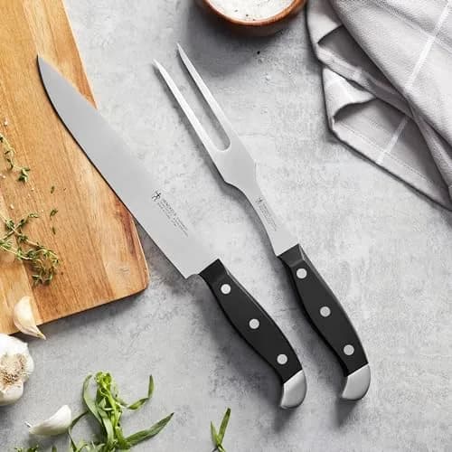 HENCKELS Statement 2 pc Turkey Carving Knife & Fork Set, German Engineered | Precision Carving Tools for Meat thumbnail 2