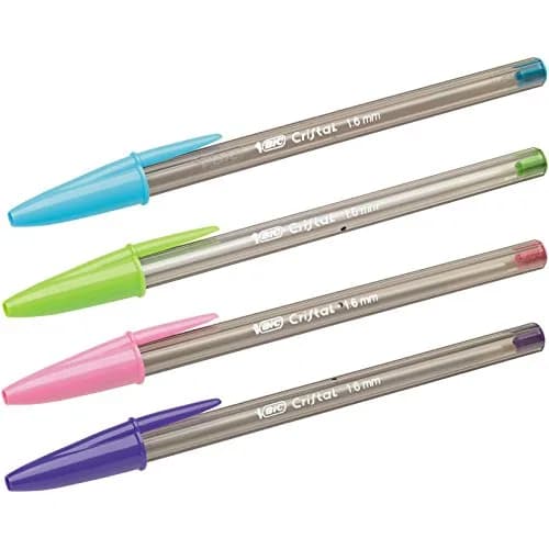 BIC Cristal Fun Ballpoint Pen 1.6mm | Smudge-Proof Purple Ink for School & Office thumbnail 4