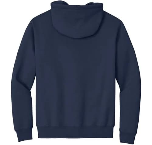 Port & Co Tall Essential Fleece Full-Zip Hooded Sweatshirt, Navy, LT | Extra Length, Cozy Midweight Fleece thumbnail 6