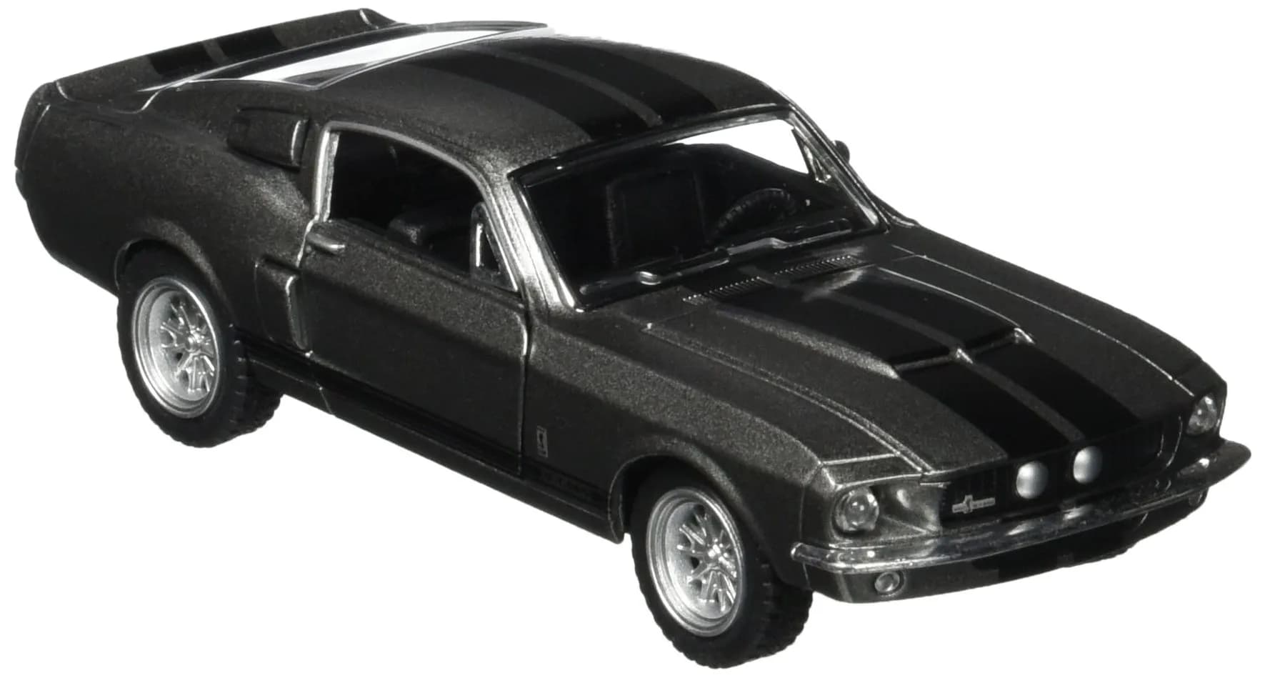 KiNSMART 1967 Ford Shelby Mustang GT500 Red 1:38 Scale 5 Inch Diecast Model Toy Car | Authentic American Muscle Replica — Grey
