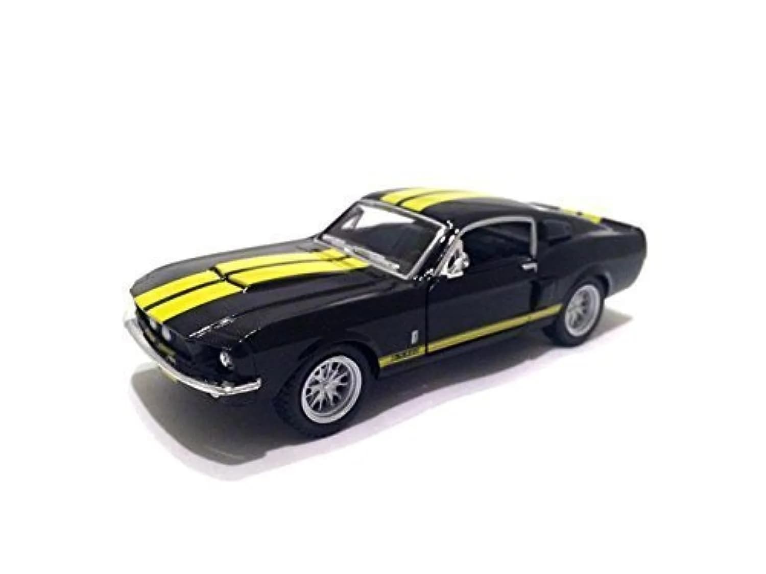 KiNSMART 1967 Ford Shelby Mustang GT500 Red 1:38 Scale 5 Inch Diecast Model Toy Car | Authentic American Muscle Replica — Black