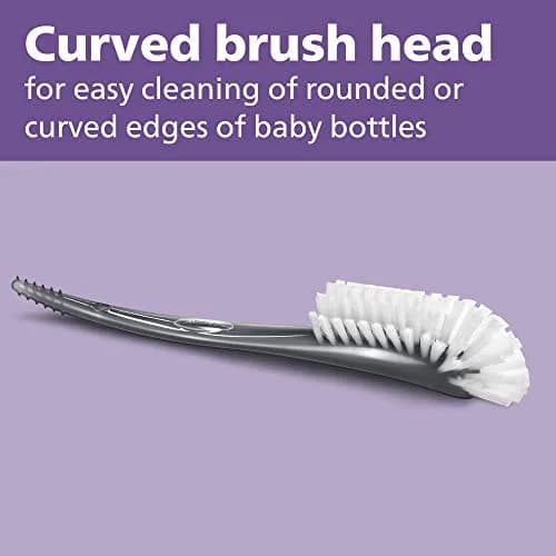 Philips Avent Baby Bottle and Nipple Brush, Gray | Cleans Bottles & Nipples Effectively thumbnail 3