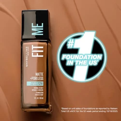 Maybelline Fit Me Matte + Poreless Liquid Foundation 30ml | Oil-Free, Long-Lasting Matte Finish thumbnail 5