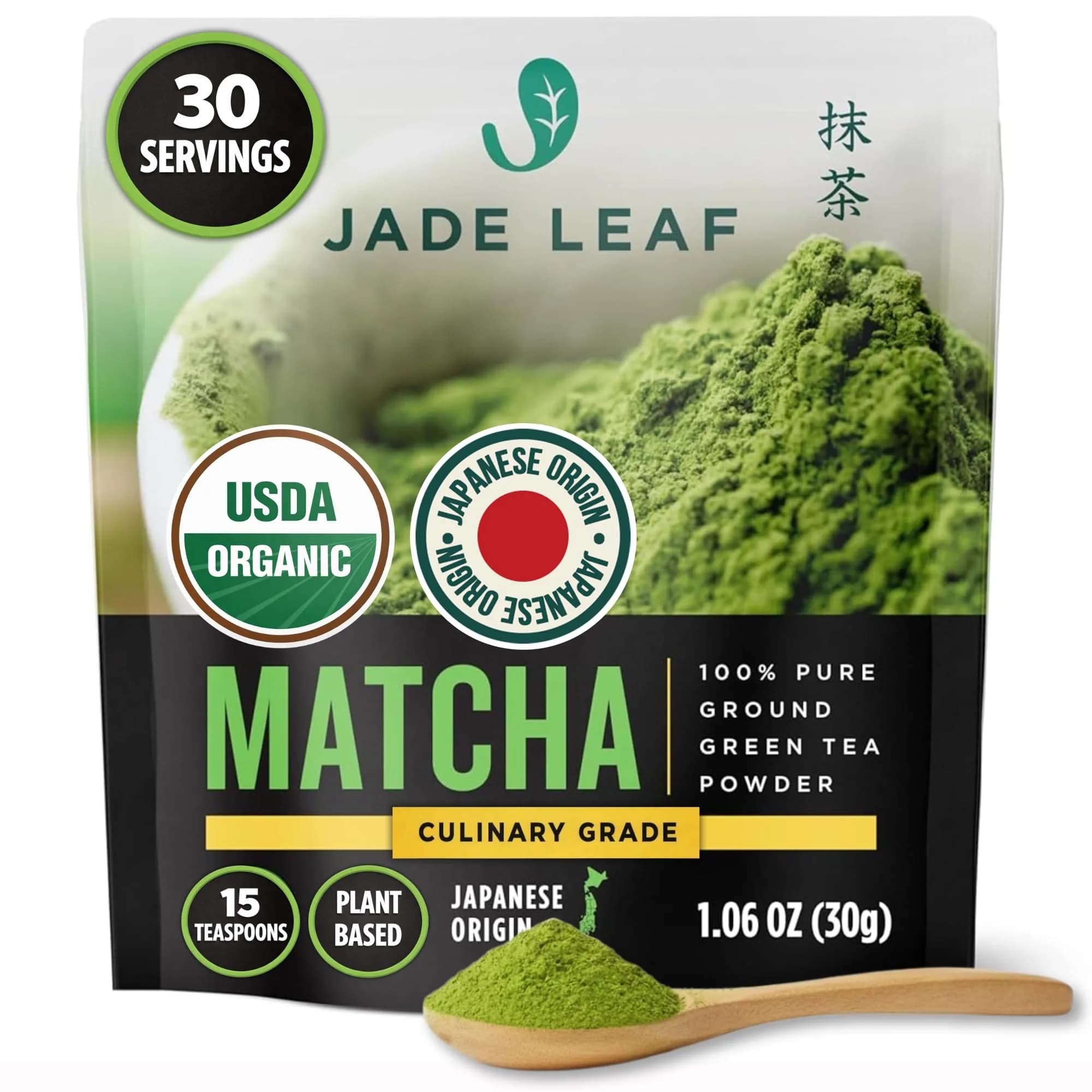 Jade Leaf Matcha Powder 30g | Organic Culinary Grade for Smooth, Rich Flavor - main product image