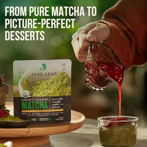 Jade Leaf Matcha Powder, Organic Culinary Grade, 100g (3.53oz) | Japanese Organic Matcha for Smoothies & Baking thumbnail 7