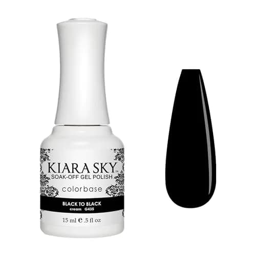 KIARA SKY Soak Off Gel Nail Polish 0.5 fl oz — Classic Black, Long-Lasting, High-Gloss Finish, USA Import thumbnail 1