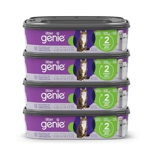 Litter Genie Standard Square Refill Bags, 4-Pack | Odor-Locking, Custom Length, 56 ft thumbnail 1