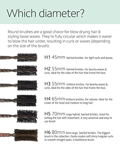 Ibiza Hair - Round Boar Bristle Brush (H6-80mm) | Natural Shine & Frizz Control thumbnail 4