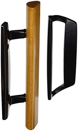 Wright Products V1131BL Replacement Mortise Patio Handle, Wood/Black, 3-15/16 in (9.9 cm) thumbnail 1