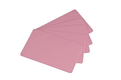 easyIDea Pink CR80 PVC Cards 30 Mil (100 Pack) | Graphics Quality ID Badges thumbnail 2
